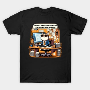 Boss Cat's Side Quests: Mastering the Art of Procrastination T-Shirt